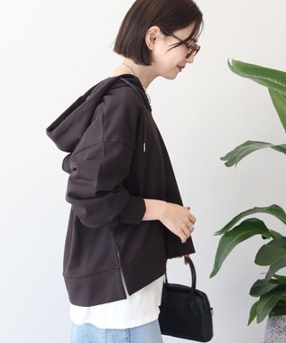 AMERICAN HOLIC スキッパー裏毛パーカー Brown