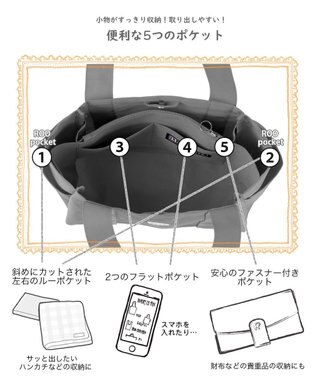 ROOTOTE 3670【仕切り+自立】LT.デリ.パルーティ.クリア-A 01：ブラウン