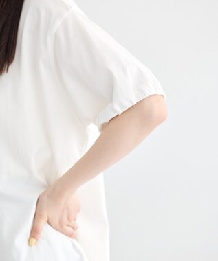 earth music&ecology アシメレースビッグTシャツ Off White