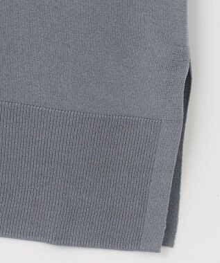 J.PRESS LADIES 【洗える】 シルキーレーヨンストレッチ Ｖネック カーディガン ダルブルー系