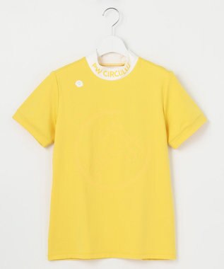 PW CIRCULUS 【UVカット / 吸水速乾 / 伸縮性抜群】【WOMEN】バックメッシュ切り替えモックT ゴルフウェア レディース イエロー系
