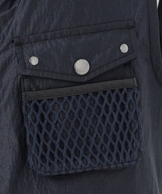 JOSEPH ABBOUD MOUNTAIN リップルサッカー ネイビー系