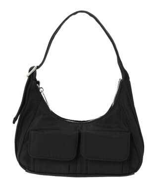 Green Parks ・ＱＵＯＮ　ダブルポケットホーボーバッグ Black