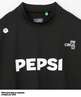 PW CIRCULUS 〈Pepsiコラボ〉【UNISEX】Pepsi 9-LOGO モックネックT ブラック系