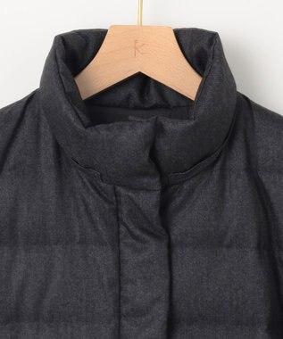 組曲 S ライトタフタショートダウンコート チャコールグレーツイード系5