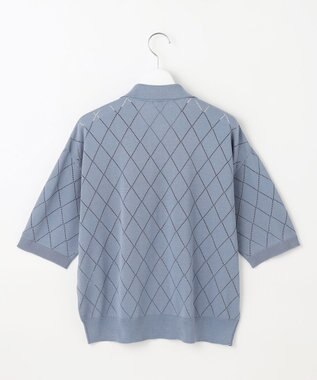 J.PRESS LADIES 【洗える・抗菌防臭】COTTON POLYESTER ポロ ニット ソフトブルー系