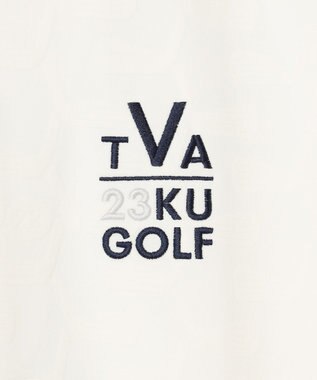 23区GOLF 【MEN】【吸湿発熱】クラブ柄 ハーフジップ ホワイト系