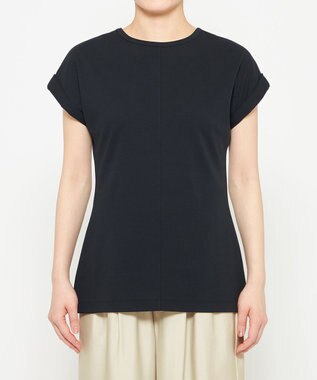 uncrave ダブルフェイスジャージー 2WAYスリットトップス ブラック