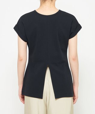 uncrave ダブルフェイスジャージー 2WAYスリットトップス ブラック