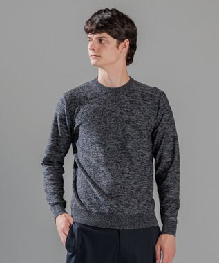 JOSEPH HOMME レクサスムリネ　クルーネックニット ネイビー系