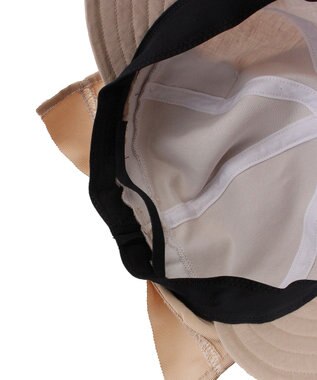 MOONBAT 【遮光100％/遮熱/UV】HIROKO KOSHINO(ヒロコ コシノ)遮光 リボンジョッキー 帽子 ゆったりMサイズ 手洗い可能/サイズ調整可能 ベージュ