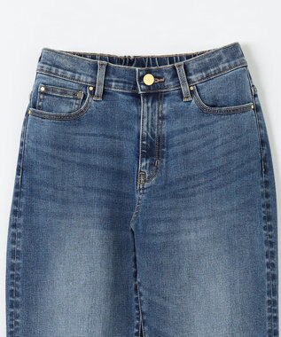 ANY 【洗濯機可/ウエストゴム/ストレッチ】ストレートデニムパンツ インディゴ