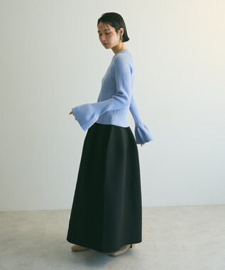 Green Parks armonia．袖フレアニットプルオーバー Blue