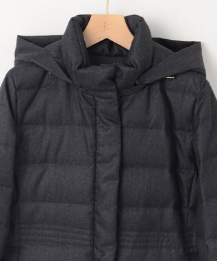組曲 S ライトタフタショートダウンコート チャコールグレーツイード系5