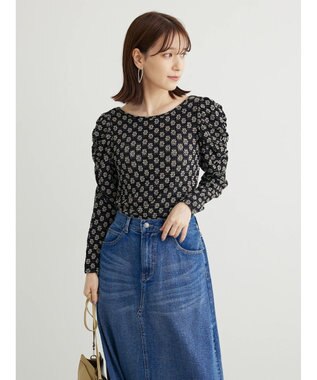 Green Parks ・Ｐｅｔｉｔ　Ｆｌｅｕｒ　フラワーレースプルオーバー White×Black