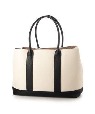 UNBILLION cachecache ショルダー付きパーテーション合成皮革トートL ブラックミックス