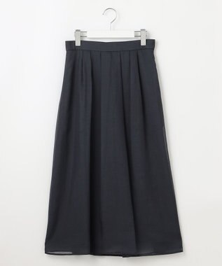 J.PRESS LADIES L 【洗える】ブライトスパンボイル スカート ネイビー系