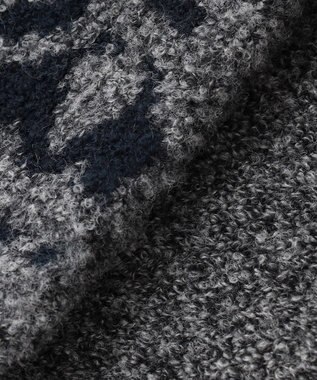 JOSEPH ABBOUD 【インポート素材/ソフトな肌触り/軽量】MOUSSE ペーズリー柄ショール カーディガン グレー系7