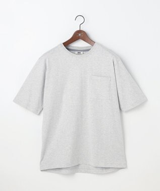 JOSEPH ABBOUD 【滑らかな肌触り】ダイヤロゴバックプリント Tシャツ ライトグレー系