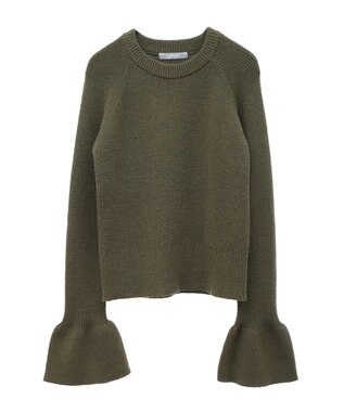 Green Parks armonia．袖フレアニットプルオーバー Khaki