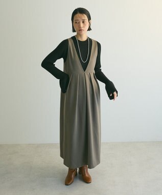 Green Parks armonia．袖フレアニットプルオーバー Black