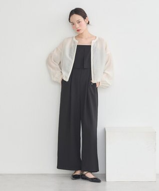 earth music&ecology シアーショートシャツブルゾン Off White