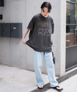 WEGO ピグメントBIGTシャツ 柄1