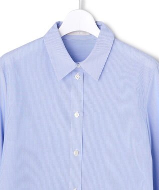 ICB 【先行予約・2WAY】 クリーンブロード タイ付きシャツ ブルーストライプ