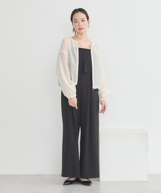 earth music&ecology シアーショートシャツブルゾン Off White