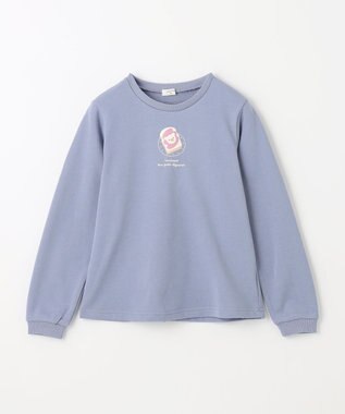 ANY KIDS 【春まで主役】アニマル発泡プリントトレーナー サックスブルー