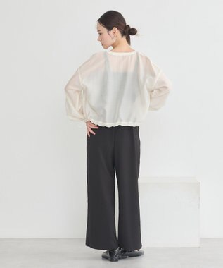 earth music&ecology シアーショートシャツブルゾン Off White