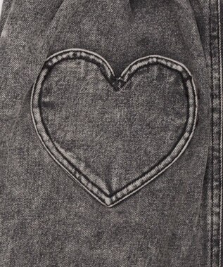 WEGO レースアップハートポケットデニムスカパン デニムブラックソノタ