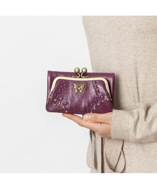 ANNA SUI マチルダ 口金二つ折り財布 ワイン