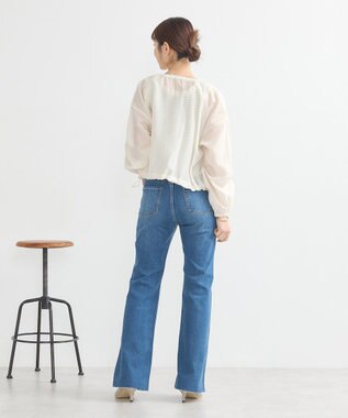 earth music&ecology シアーショートシャツブルゾン Off White