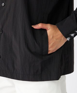 OP／FILA 【Kappa】バンダテープ ウーブンシャツジャケット ブラック