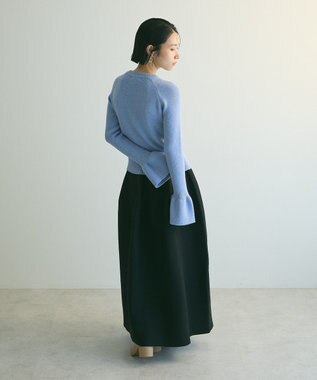 Green Parks armonia．袖フレアニットプルオーバー Blue