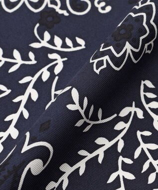 23区 manipuri カレイドバンダナ シルク スカーフ ネイビー系