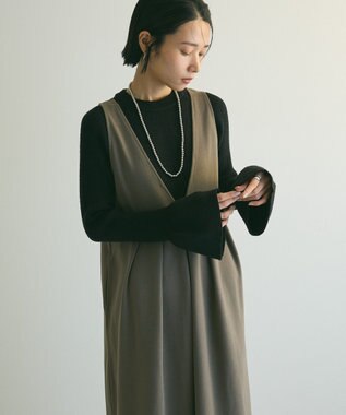 Green Parks armonia．袖フレアニットプルオーバー Black
