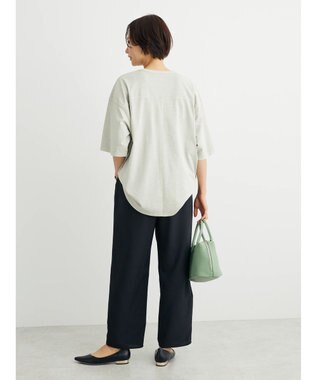 Green Parks ５分袖ピグメントロゴプルオーバー Beige