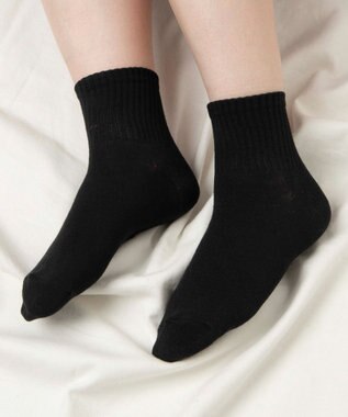 WEGO 無地アンクルソックス ブラック