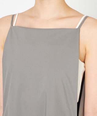 NAVE 【Nave・洗える/撥水加工/ストレッチ素材】ライトタフタ  キャミドレス サックスブルー系