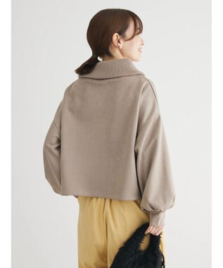 Green Parks ・ＥＬＥＮＣＡＲＥ　ＤＵＥ　スエードポンチハーフＺＩＰ Gray Beige