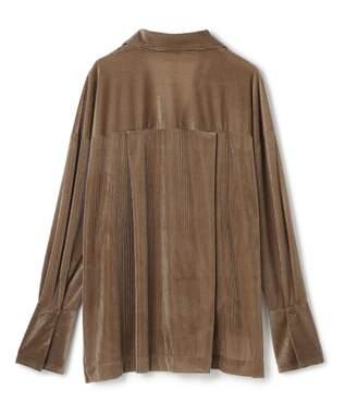 uncrave シアーベロアリブ シャツ ブラウン