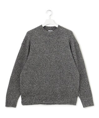 J.PRESS YORK STREET 【UNISEX】ウールカシミヤ クルーニット ブラック系1
