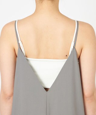 NAVE 【Nave・洗える/撥水加工/ストレッチ素材】ライトタフタ  キャミドレス サックスブルー系