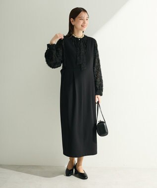 Green Parks Ｏ．洗えてストレッチ　Ｖネックジャンスカ