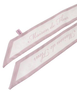 Maison de FLEUR フラワーフレーム柄スカーフ Pink