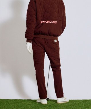 PW CIRCULUS 【撥水加工 / ストレッチ】【MEN】キルティング中綿パンツ ゴルフ ダークブラウン系