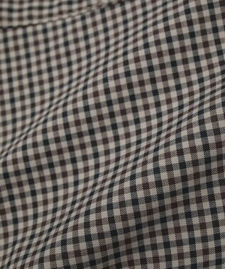 AMERICAN HOLIC クロップド丈バックタックシャツ Check Beige