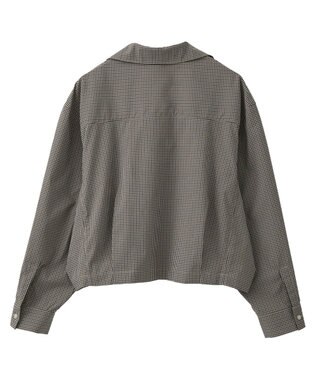 AMERICAN HOLIC クロップド丈バックタックシャツ Check Beige